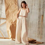 Artemis High-Waist Linen Trouser