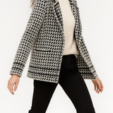 Seraphita Houndstooth Knit Blazer