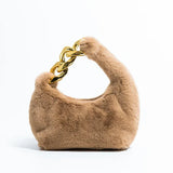 Inez Faux Fur Chain Handbag