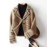 Seraphita Houndstooth Knit Blazer