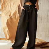 Artemis High-Waist Linen Trouser