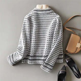 Seraphita Houndstooth Knit Blazer