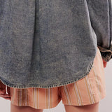 Capri Striped Cotton Short