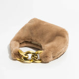 Inez Faux Fur Chain Handbag