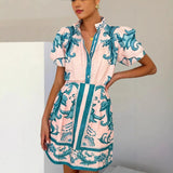 Valentina Printed Puff Sleeve Dress