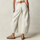 Tatiana Barrel Leg Denim Pants