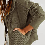 Viviana Waffle-Knit Hoodie