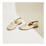 Verona Woven Leather Slingback