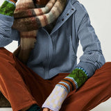 Viviana Waffle-Knit Hoodie