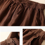 Opulence Lace-Trim Linen Short
