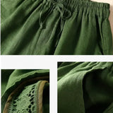 Opulence Lace-Trim Linen Short