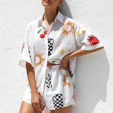 Piper Graphic Linen Two-Piece Set