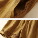 Opulence Lace-Trim Linen Short