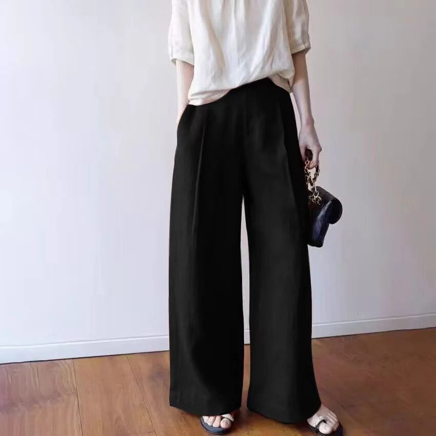Isolde Wide Leg Linen Trousers