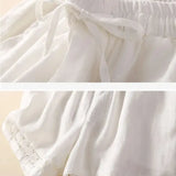 Opulence Lace-Trim Linen Short