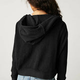 Viviana Waffle-Knit Hoodie