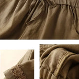 Opulence Lace-Trim Linen Short