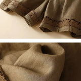 Opulence Lace-Trim Linen Short