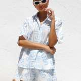 Piper Graphic Linen Two-Piece Set