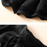 Opulence Lace-Trim Linen Short