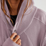 Viviana Waffle-Knit Hoodie