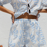 Piper Graphic Linen Two-Piece Set