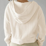 Viviana Waffle-Knit Hoodie