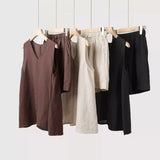 Fleur Sleeveless Linen Two-Piece Set