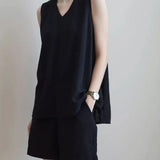 Fleur Sleeveless Linen Two-Piece Set