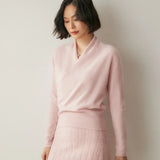 Calliope Surplice Cashmere Sweater
