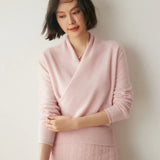 Calliope Surplice Cashmere Sweater