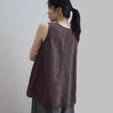 Fleur Sleeveless Linen Two-Piece Set