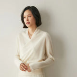 Calliope Surplice Cashmere Sweater