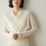 Calliope Surplice Cashmere Sweater