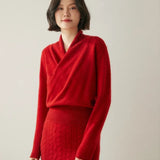 Calliope Surplice Cashmere Sweater