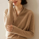 Calliope Surplice Cashmere Sweater