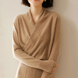 Calliope Surplice Cashmere Sweater