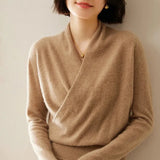 Calliope Surplice Cashmere Sweater