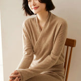 Calliope Surplice Cashmere Sweater
